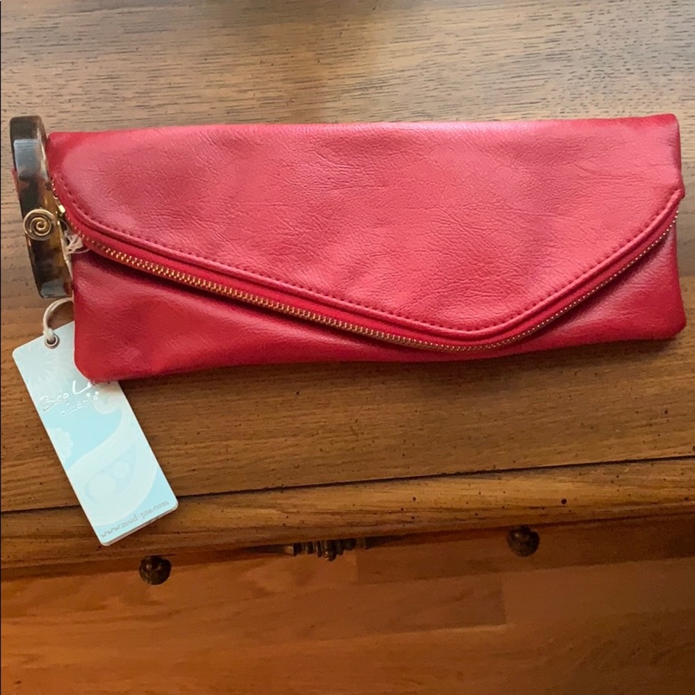 NWT - Mudpie Vegan Leather Bracelet Clutch